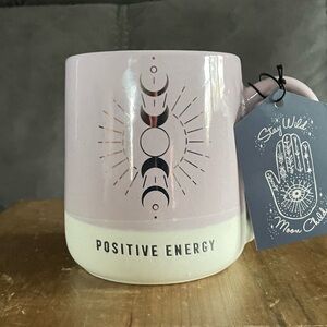 Stay Wild Moon Child  Moon Phases "Positive Energy"Lavender Top White Bottom Mug